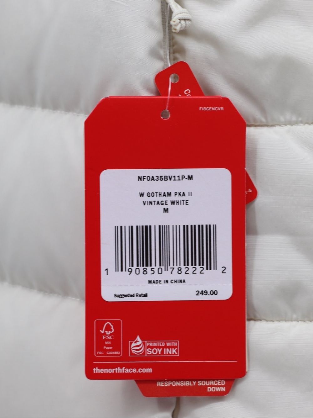 New The North Face Women’s Medium Gotham Quilted Down Parka II Vintage White - Picture 7 of 16